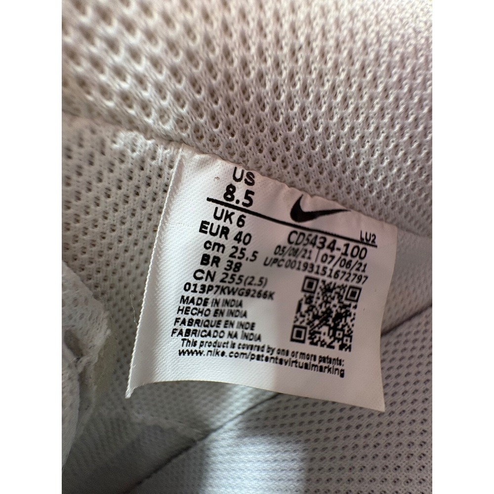 Nike Court Vision Low Sneakers‎ White Leather Casual Shoes Women's - Picture 7 of 10